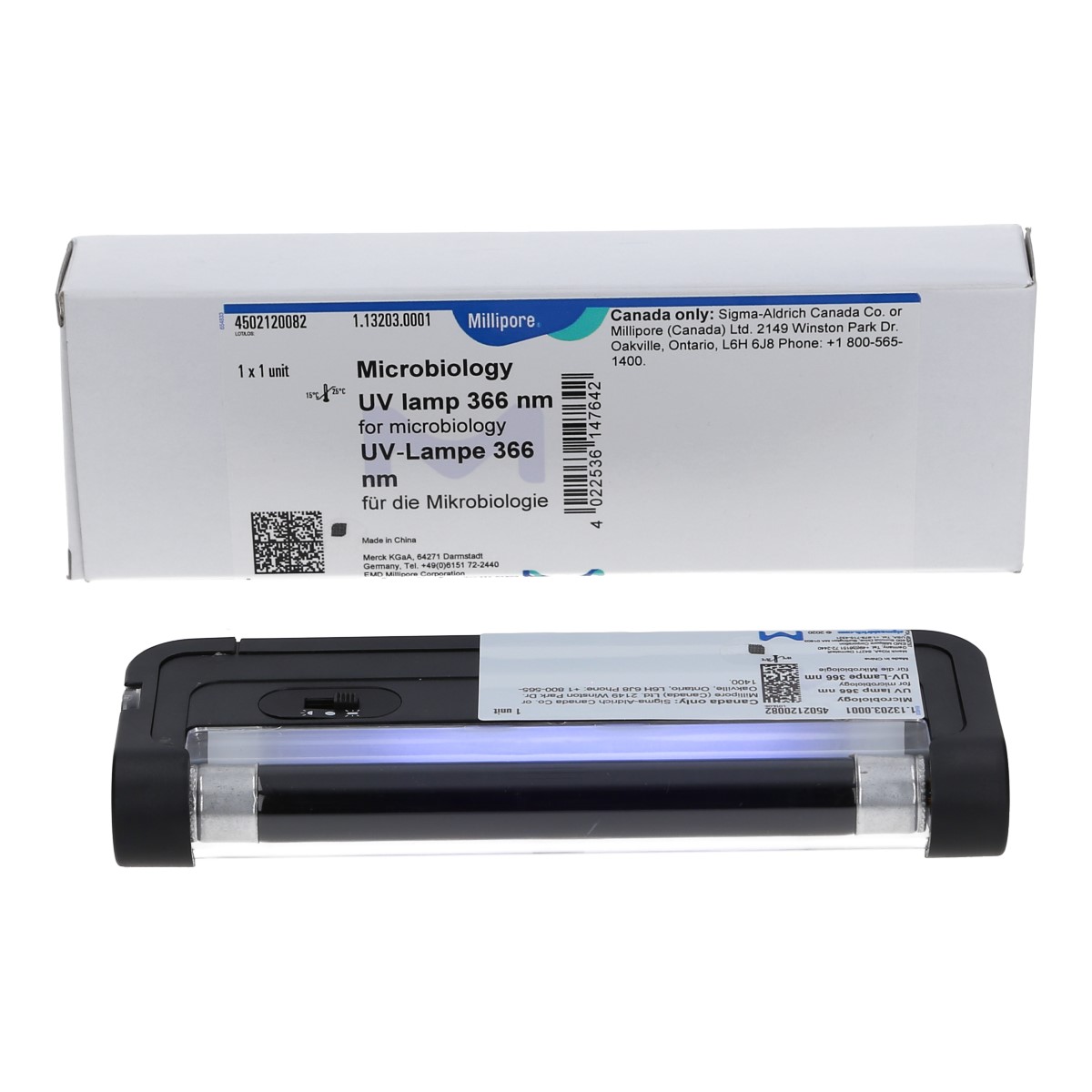 Merck UV-Lampe 366 nm für die Mikrobiologie