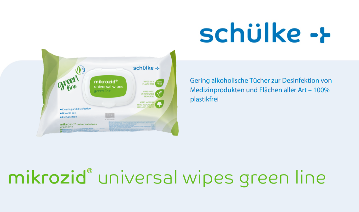 Mikrozid universal wipes green line Desinfektionstücher