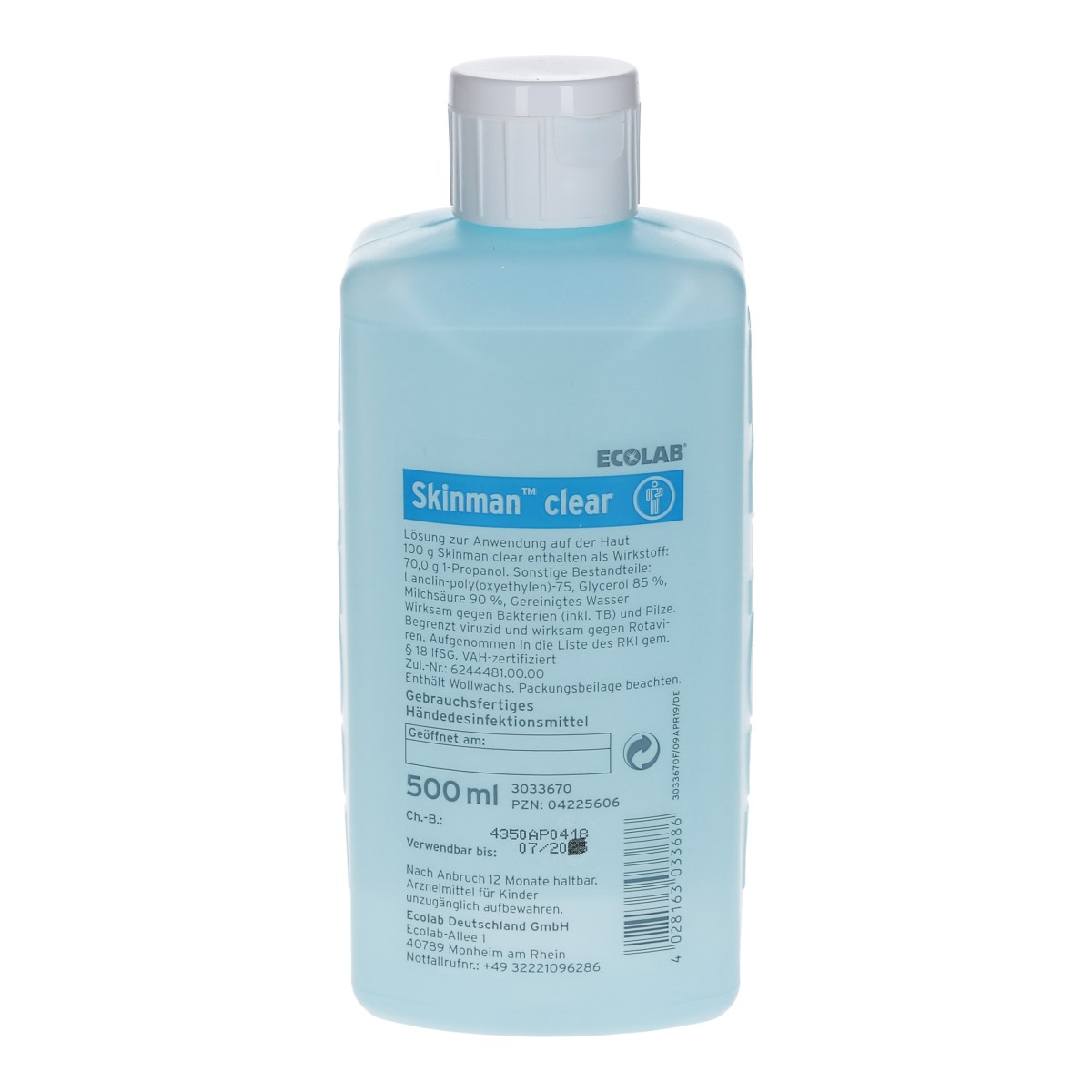 Ecolab Skinman clear 500 ml