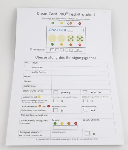 Clean Card PRO Test Protokoll