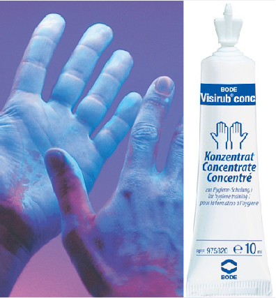Visirub Konzentrat zur Schwarzlicht UV-Kontrolle der Hände